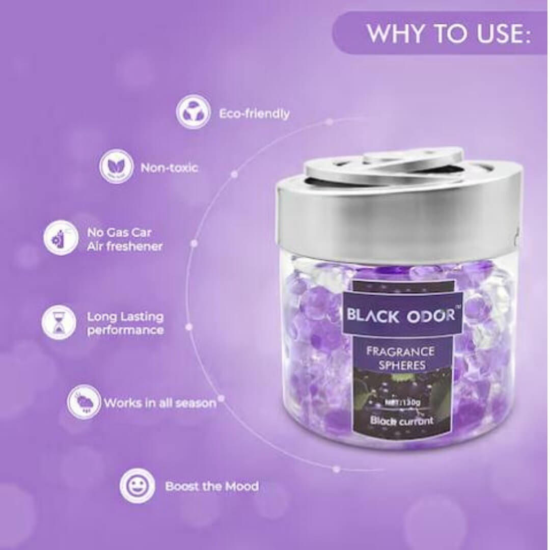 Black Odor Fragrance Spheres Air Freshener 130 g
