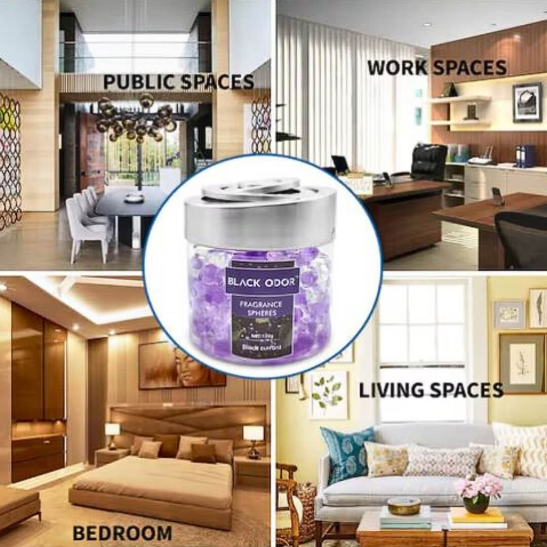 Black Odor Fragrance Spheres Air Freshener 130 g Crystal Clean Pakistan