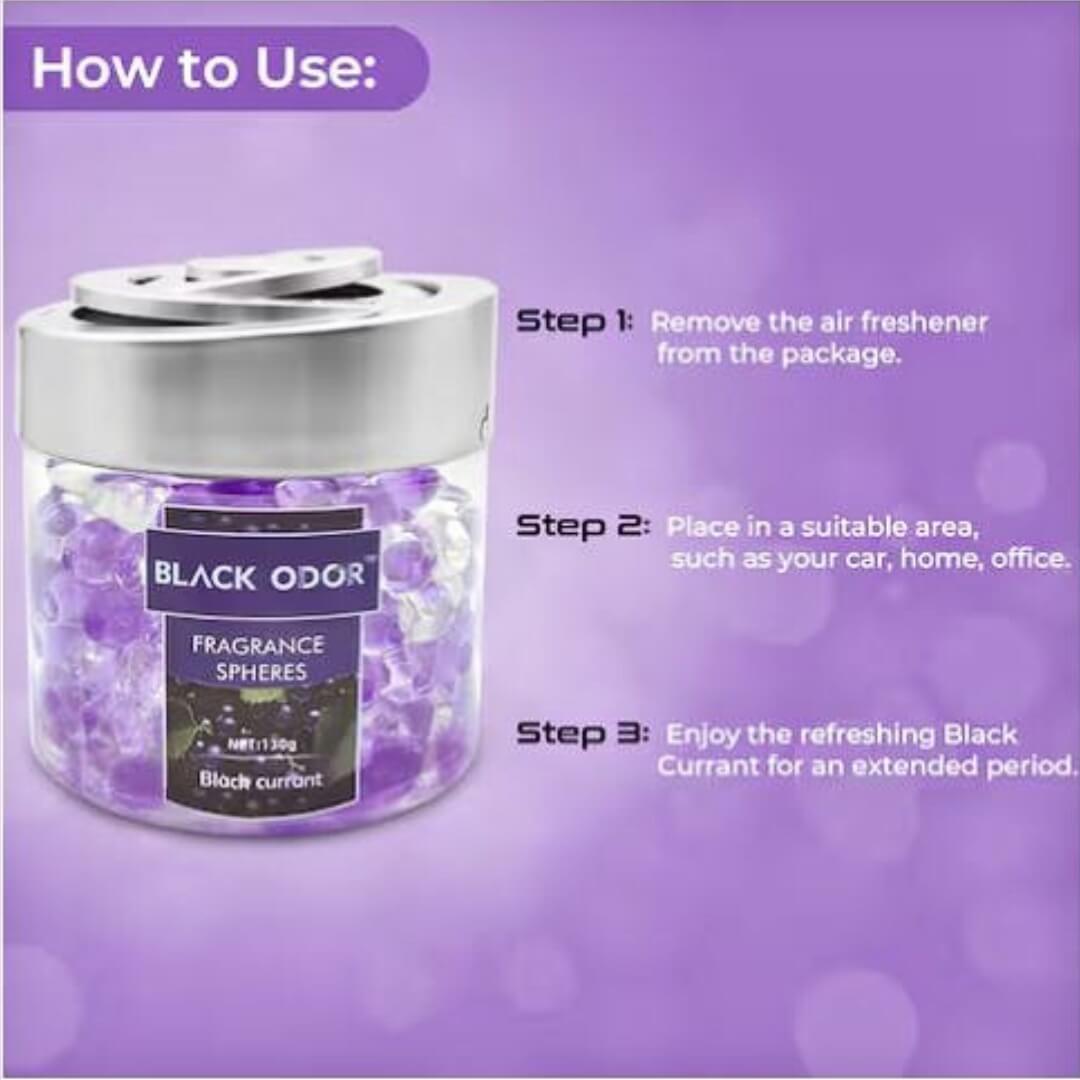 Black Odor Fragrance Spheres Air Freshener 130 g