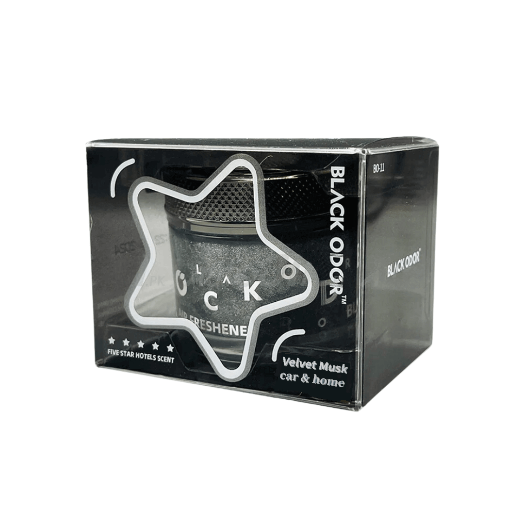 Black Odor 5 Star Hotel Scent / Car Perfume / Gel Air Freshener for Car & Home - 60 ml