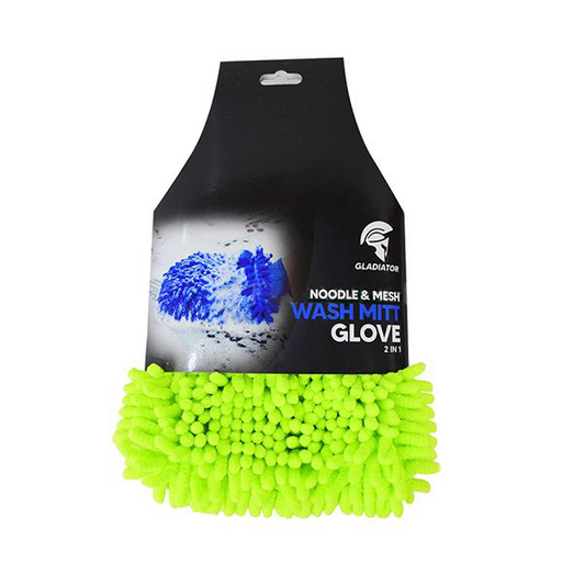 Gladiator Car wash mitt green with mesh pad