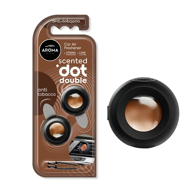 Aroma scenteddot-double -antitobacco -membrane car air freshener with ac vent clip