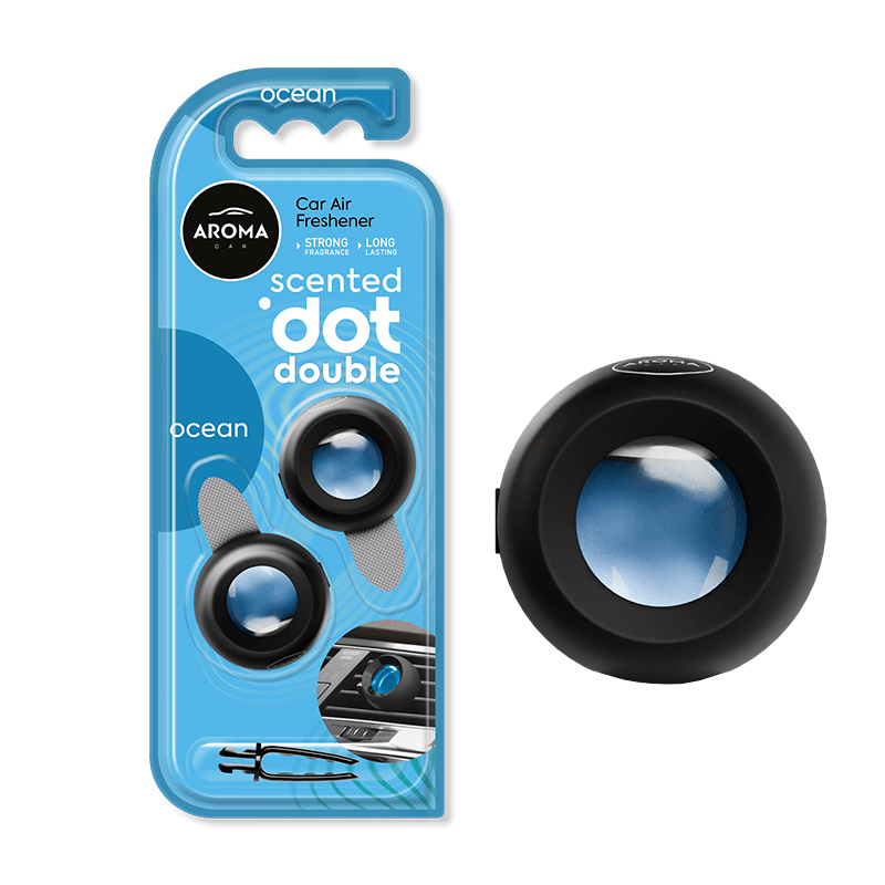 Aroma scenteddot-double - ocean - membrane car air freshener with ac vent clip