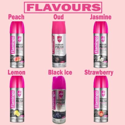Flamingo Car Dashboard Polish 450ml – Interior & Leather Shine Protector Crystal Clean Pakistan