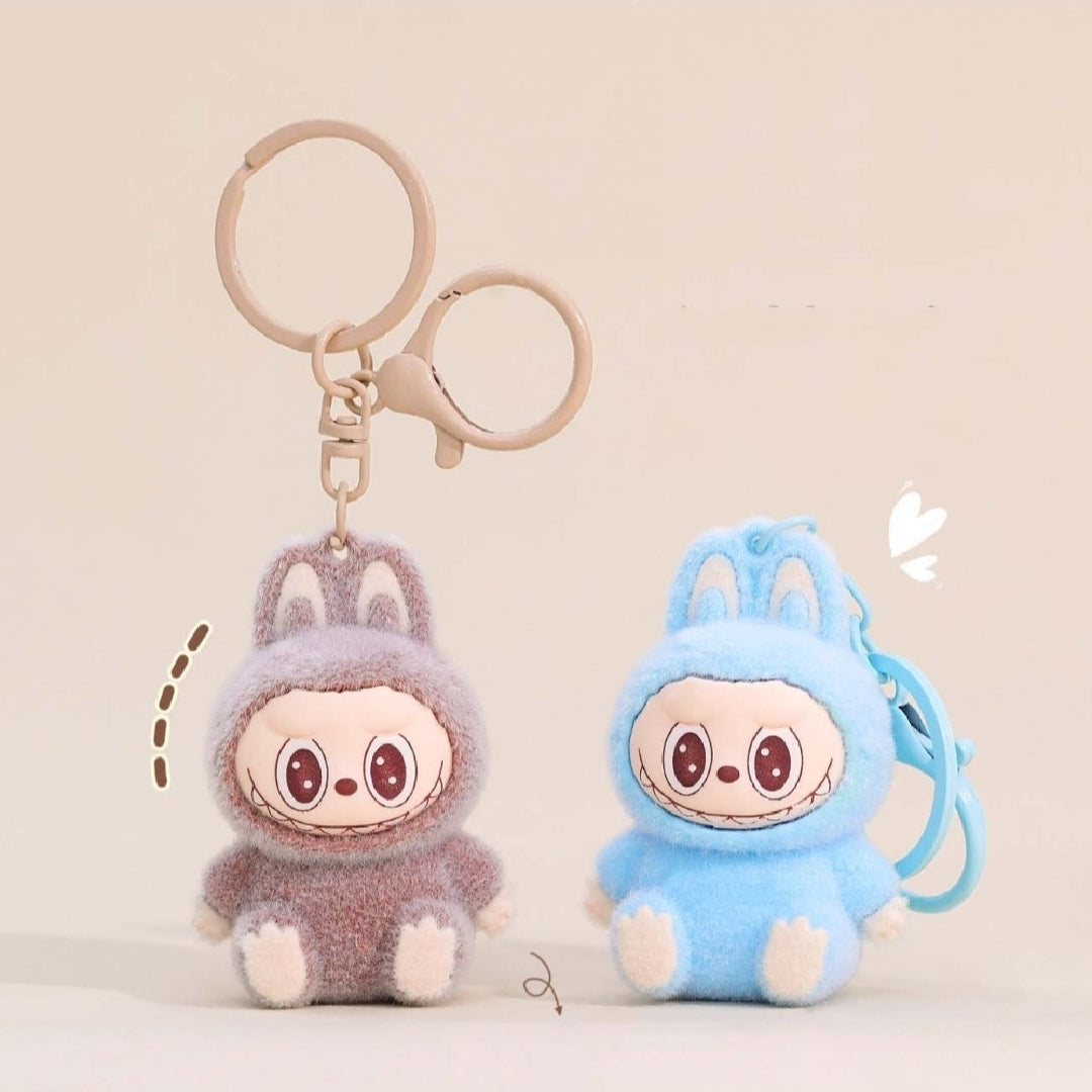 Cute Kawaii Labubu Keychain Charm – Sitting Labubu Key Ring Gift for Friends, Collectors, Bags & Backpacks (1 pc)