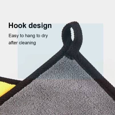 Cyclone Microfiber Car Cleaning Cloth / Towel for Car, Bike, Kitchen & Home Cleaning Purpose 550 GSM Superior Quality – Yellow & Grey Color
