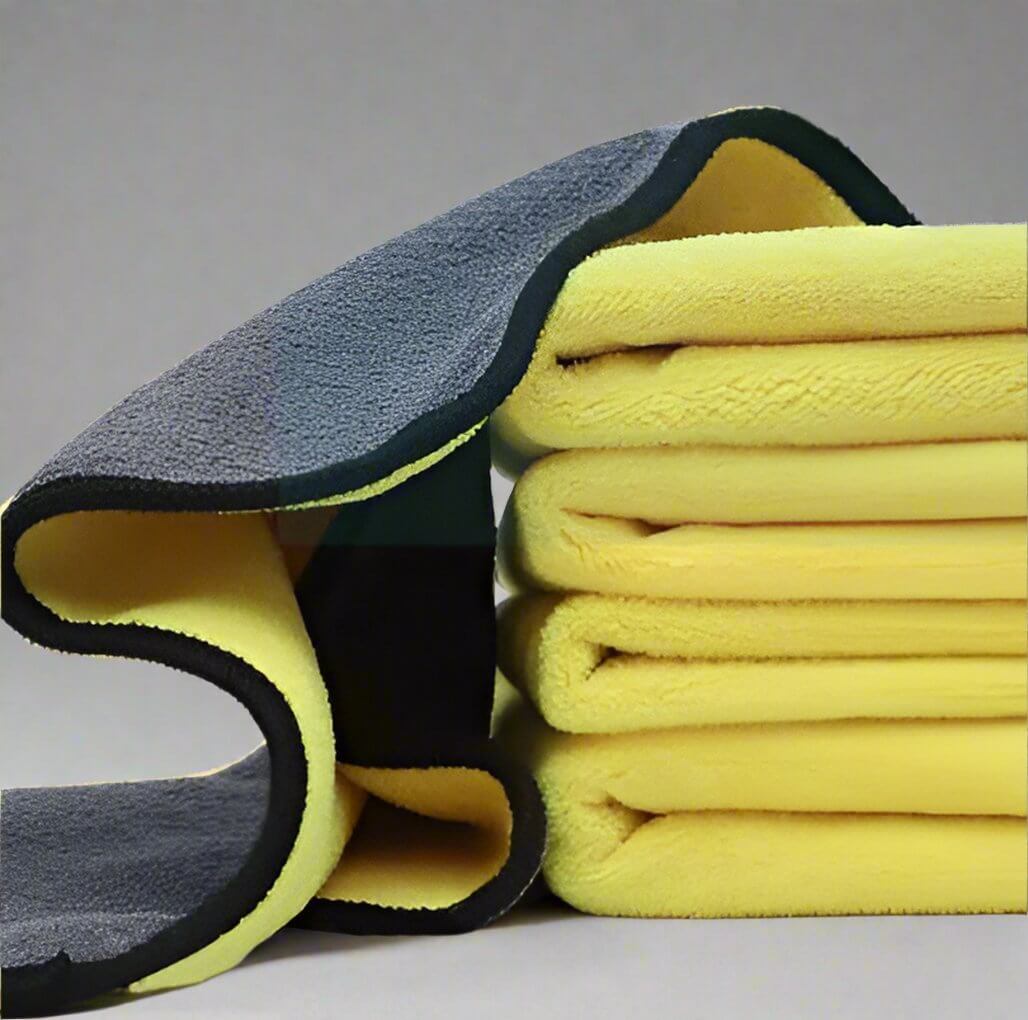 Cyclone Microfiber Car Cleaning Cloth / Towel for Car, Bike, Kitchen & Home Cleaning Purpose 550 GSM Superior Quality – Yellow & Grey Color