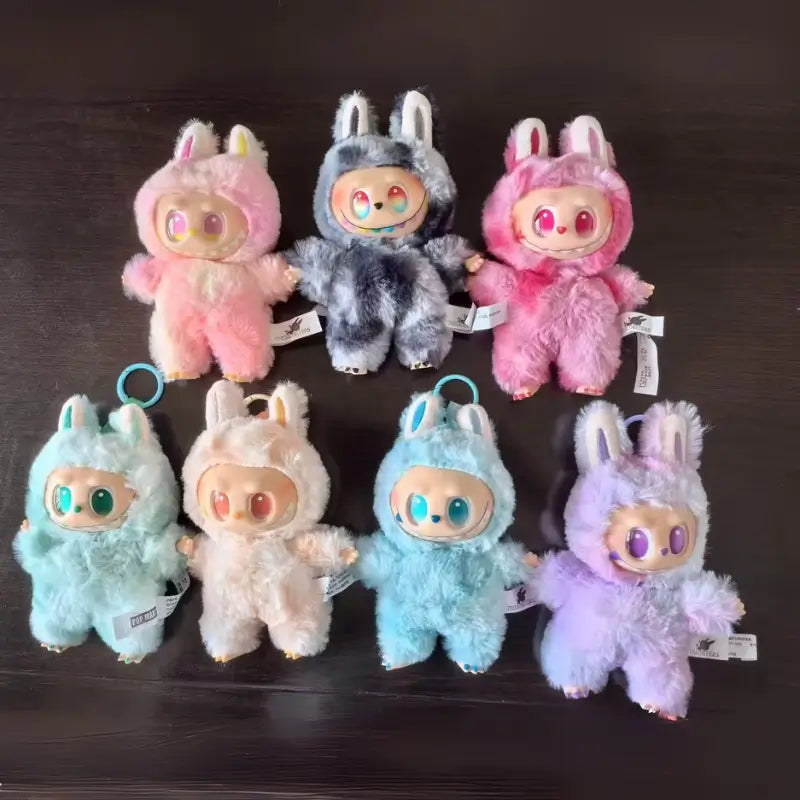 LABUBU THE MONSTERS BIG INTO ENERGY Plush Doll Keychain Charm with Box — 1 Pc (Random Color)
