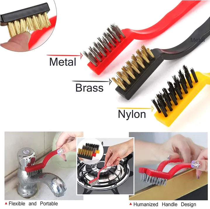 Oven and Stove Cleaning Brush Set - Pack of 3