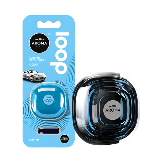 Aroma loop gel car air freshener with vent clip new aqua scent