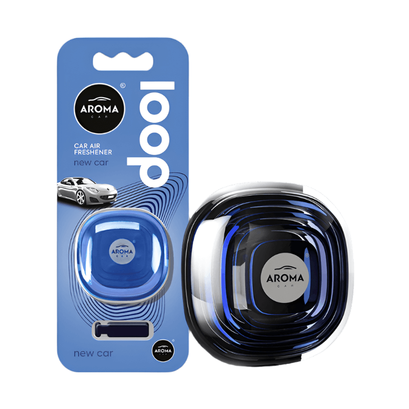 Aroma loop gel car air freshener with vent clip new car scent