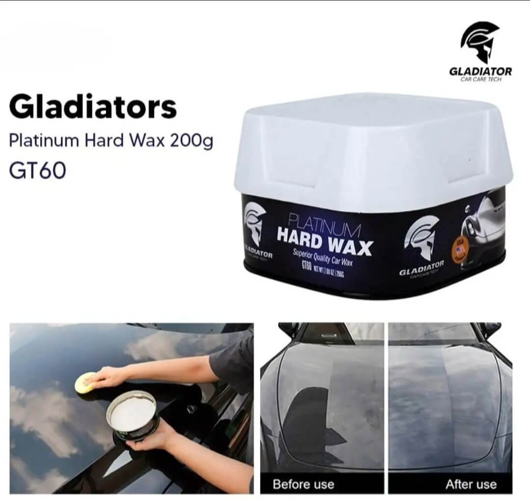 Gladiator Platinum Hard Wax application before after