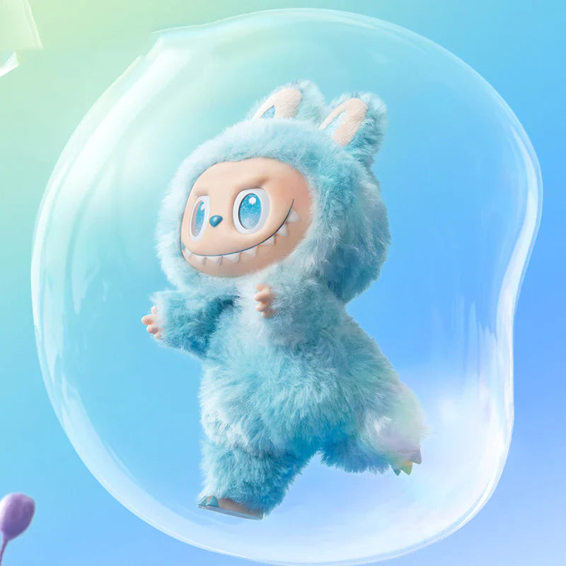 LABUBU THE MONSTERS BIG INTO ENERGY Plush Doll Keychain Charm with Box — 1 Pc (Random Color)