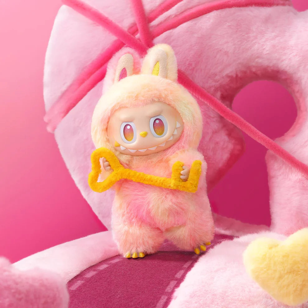 LABUBU THE MONSTERS BIG INTO ENERGY Plush Doll Keychain Charm with Box — 1 Pc (Random Color)