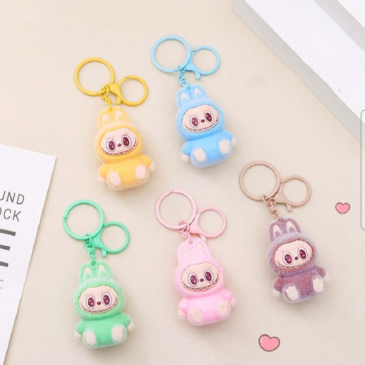 Cute Kawaii Labubu Keychain Charm – Sitting Labubu Key Ring Gift for Friends, Collectors, Bags & Backpacks (1 pc)